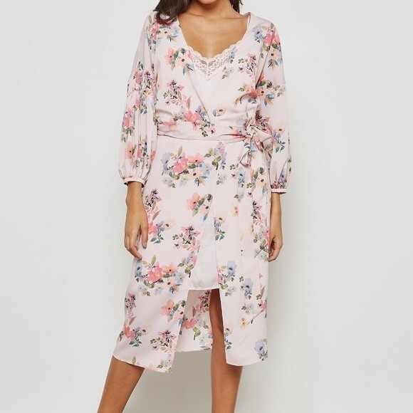 Mango Floral Wrap Dress - Picture 1 of 6